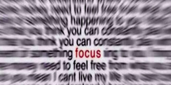 Avoiding distractions.